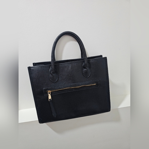 Like Dreams Black Tote with Pink Patch Details - Picture 12 of 16